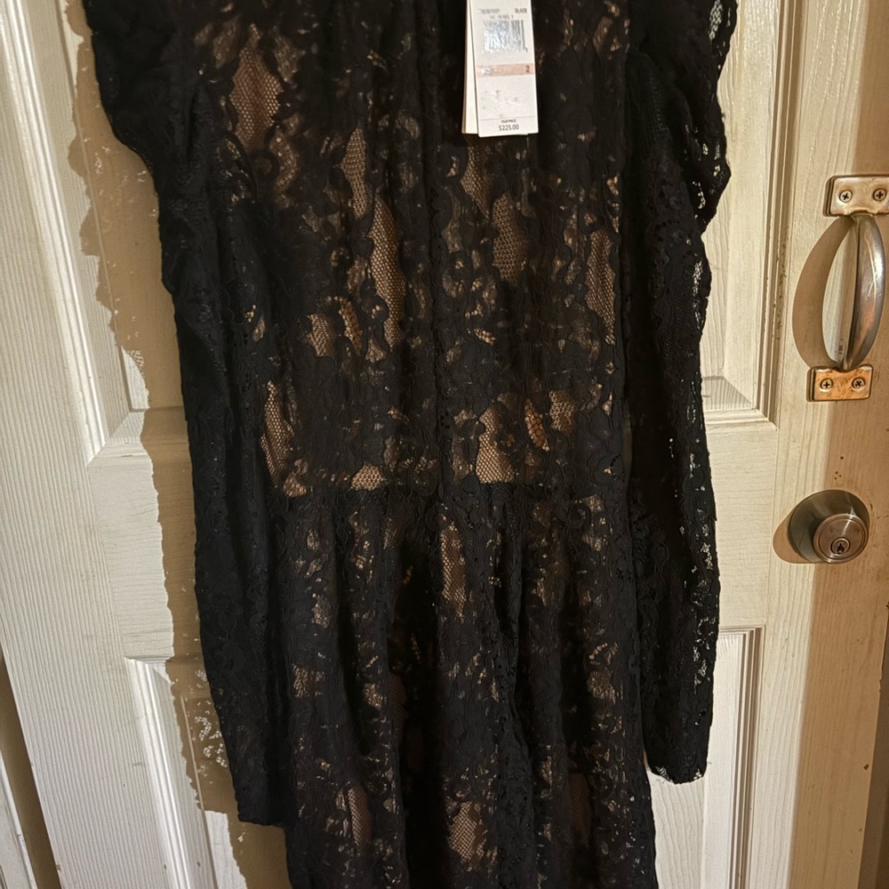 MICHAEL Michael Kors Black Lace Long Sleeve Dress